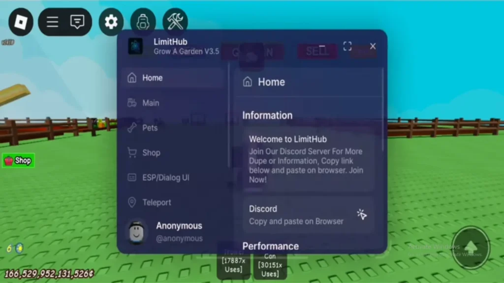 LimitHub Script Grow a Garden