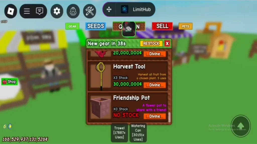LimitHub Script Grow a Garden script